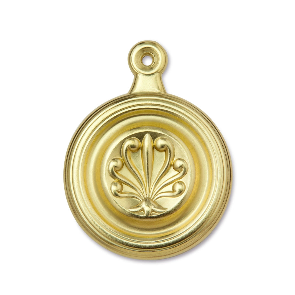 Fleur-de-lis Antique Brass - 1-3/4" Dia Bed Bolt Cover