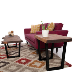 28''H V-Shaped Welded Steel Table Leg Set, Black
