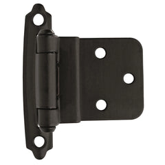 3/8'' Inset Self-Closing Face-Mount Cabinet Hinges (3428), Flat Black