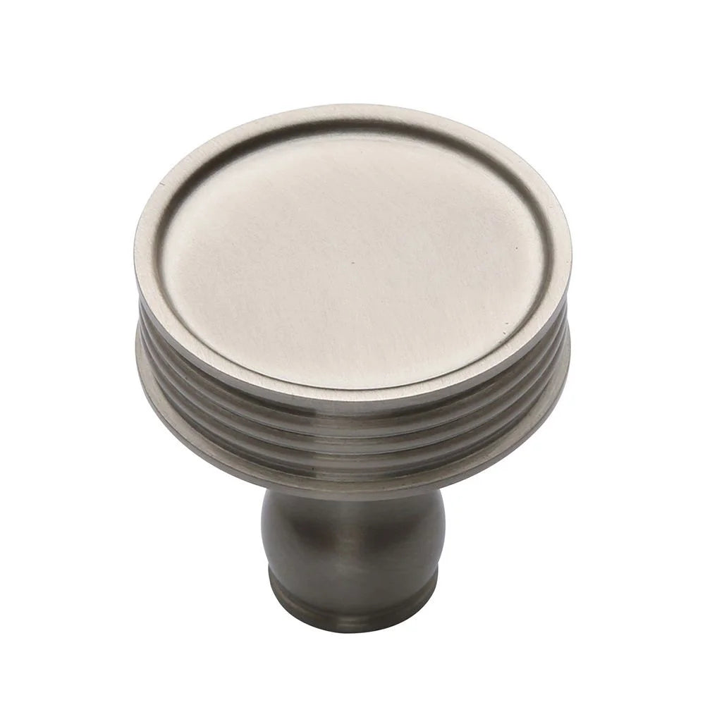 1-1/4''  Lisbon Ridged Cabinet Knob, Satin Nickel