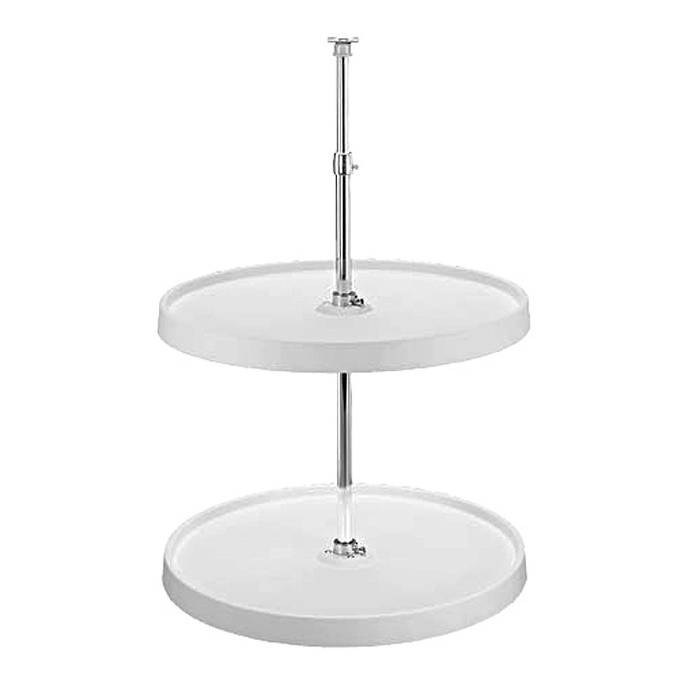 18" Diameter Polymer Full Circle Lazy Susan, 2 shelf, Almond (6012-18-15-52)