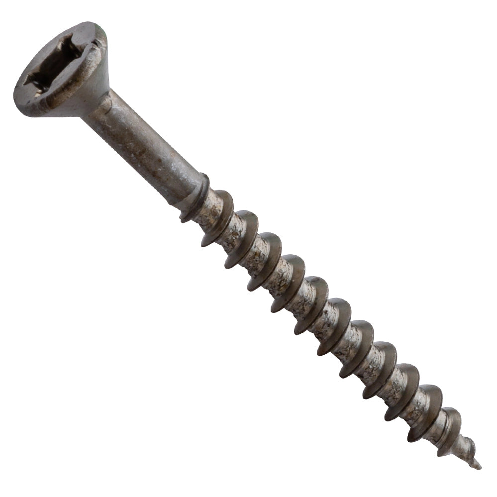 Centerline #6 x 1-1/2'' Flat Head Square X Wood Screws, Lube Finished, 100-Pack