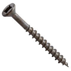 Centerline #6 x 1-1/2'' Flat Head Square X Wood Screws, Lube Finished, 100-Pack