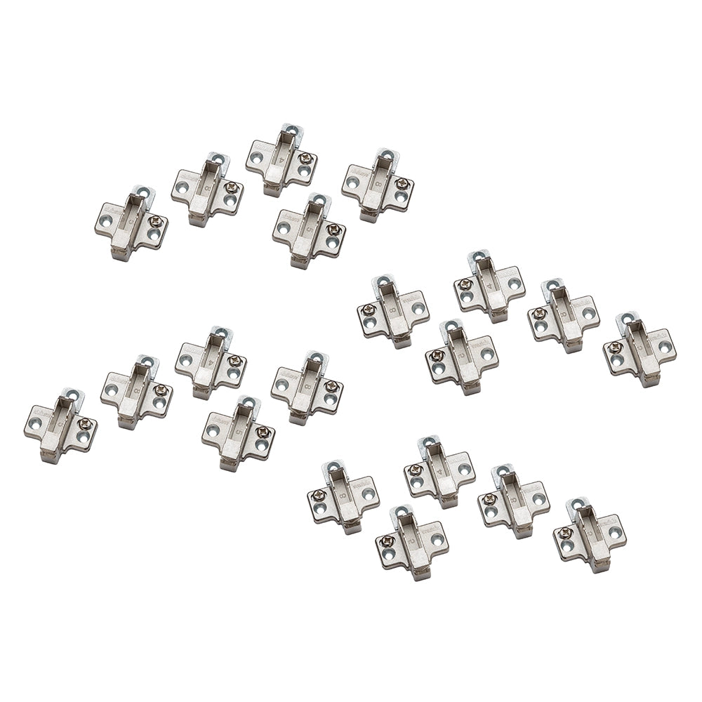 Blum® 175H7190 CLIP Top Frameless Mounting Plates with 9mm Clearance, 20-Pack