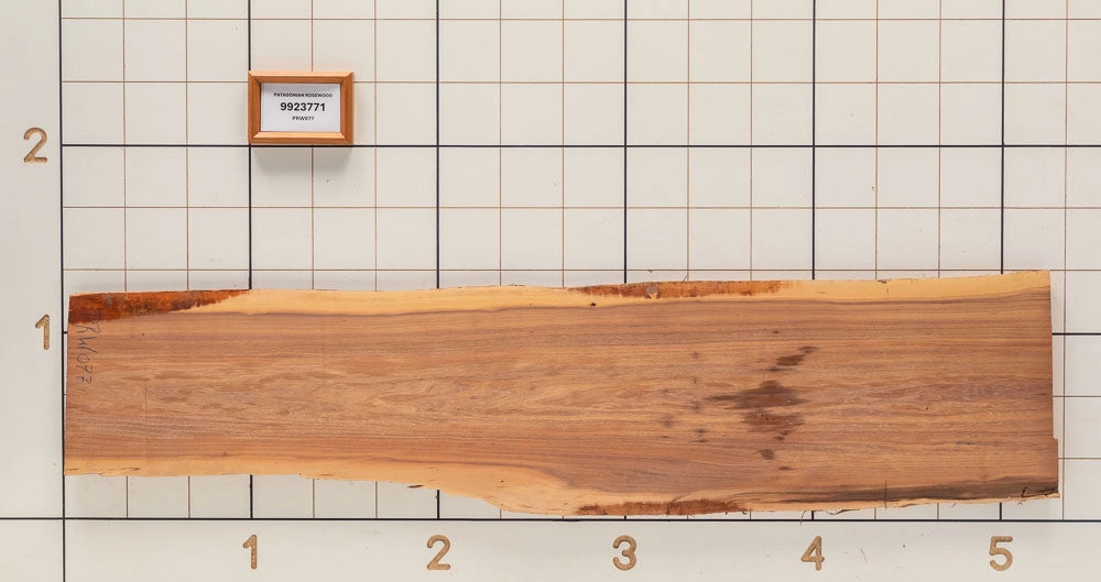 Patagonian Rosewood Live Edge Slab, 13-3/4''W x 62''L x 1-1/8'' Thick