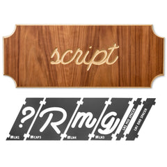 Rockler Interlock Signmaker's Template Kit, Script Font, Numbers