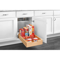 Base Cabinet Pullout Single Wood Basket w/ Soft-Close Sink and Base - 18 in.