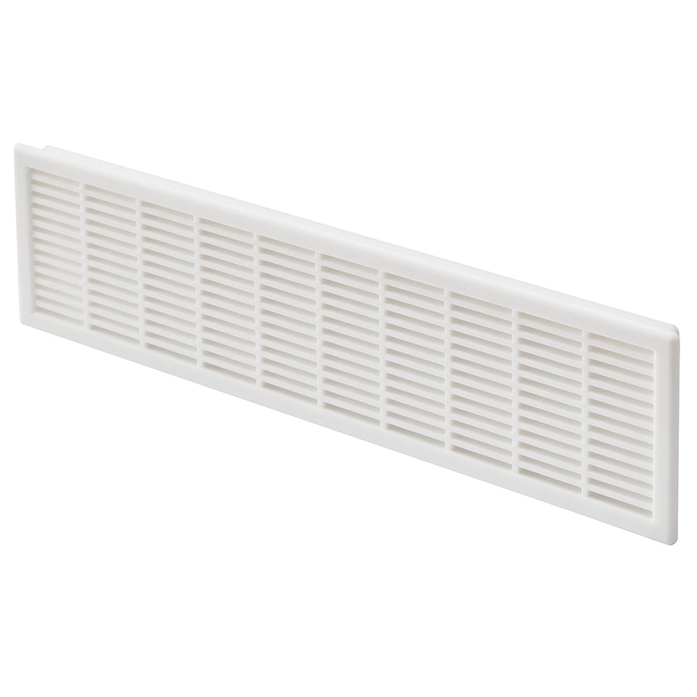 White Rectangular Vent Grill, Fits 2-3/8'' x 8-5/8'' Opening