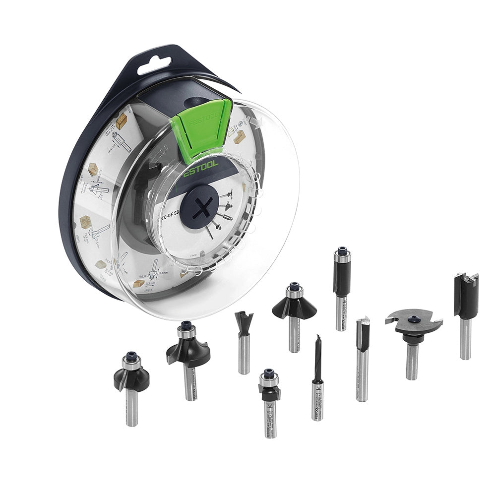Festool 10-Piece Router Bit Set Box-OF HW S8 Mix (498979)