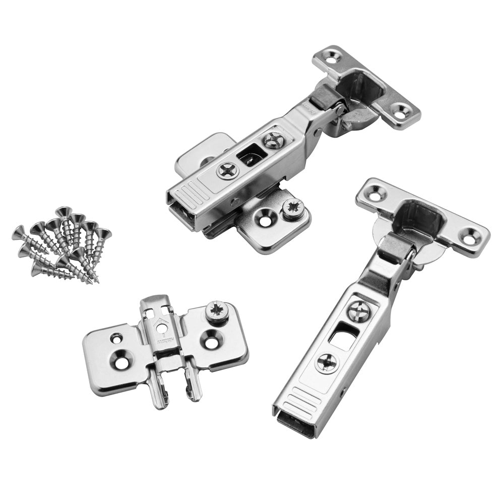 Half Overlay Mini Blum® 26mm  90° Clip-On Frameless Overlay Hinges, Pair