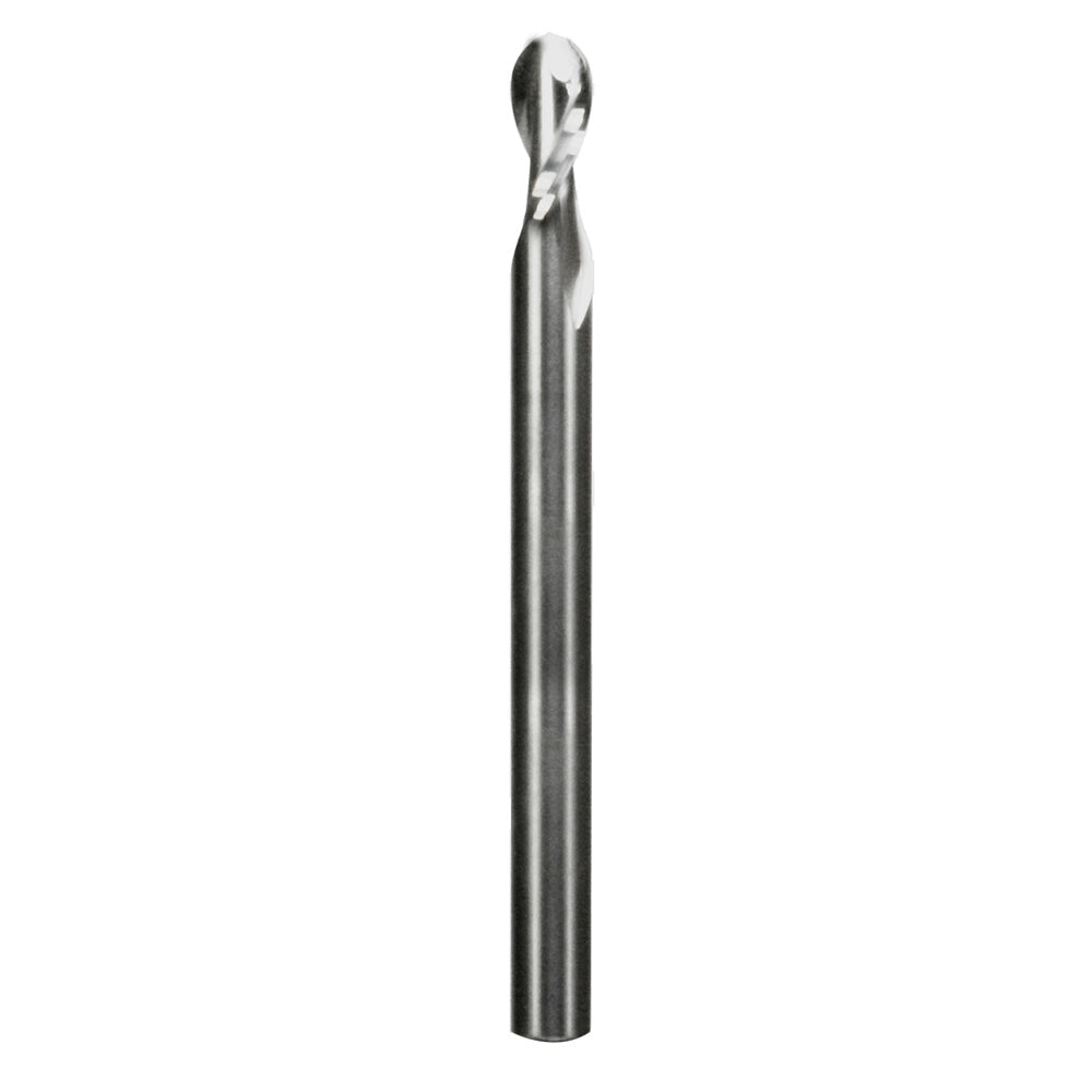 Freud #72-101 Ball-Nose Up-Cut Spiral Solid Carbide CNC Router Bit, 1/4'' Dia. x 1/2'' H x 1/4'' Shank