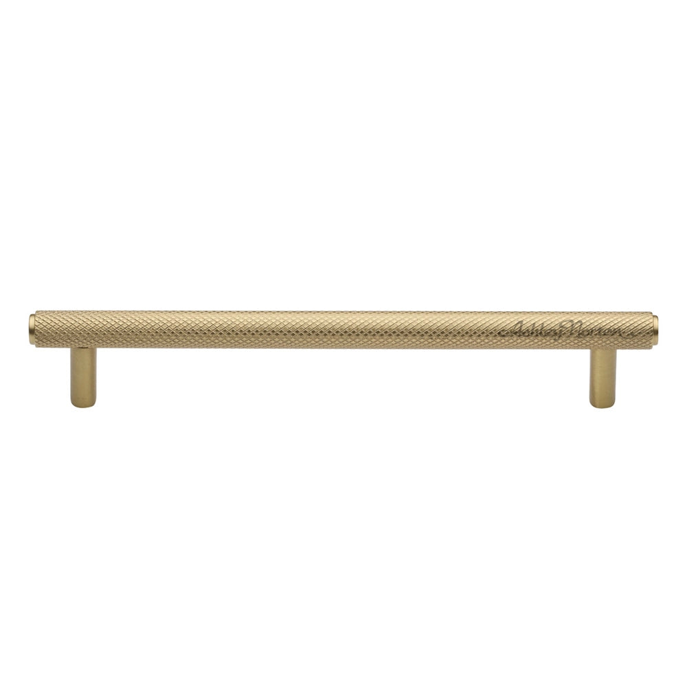 5-1/4''  Basel Knurled Cabinet Pull, Satin Brass