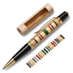 Desert Storm Service Ribbon Laser-Cut Inlay Pen Blank