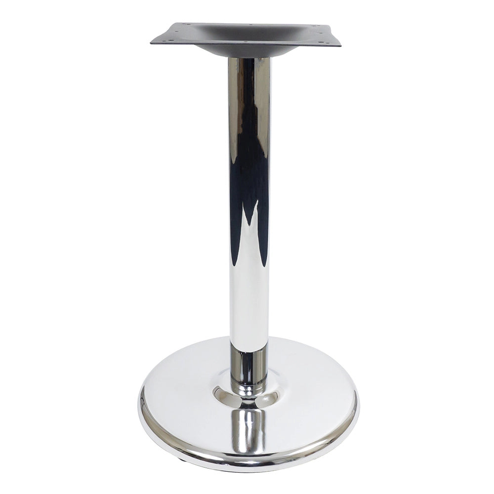 Chrome Round Style 18'' Dia. Stamped Steel Table Base, Table Height