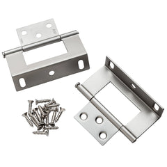 3" Non-Mortise Wrap Hinges - Satin Nickel