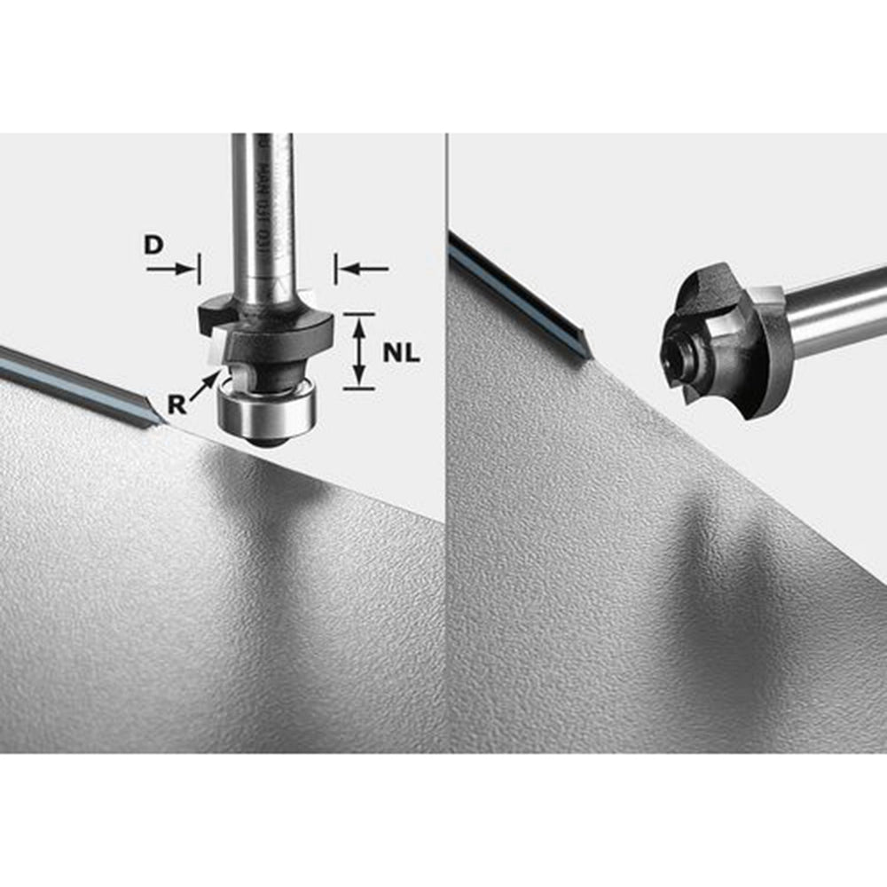 Festool Roundover Router Bit, 2mm (3/32'') Radius (499798)