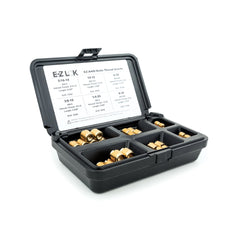 E-Z Knife Threaded Insert Assortment Kit for Hard Wood - Brass - 6-32 to 3/8-16