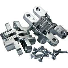 Satin Nickel Soss Concealed Hinge, Wings measure 3/8" Wide x 1-11/16" Long for 1/2", SOSS #101