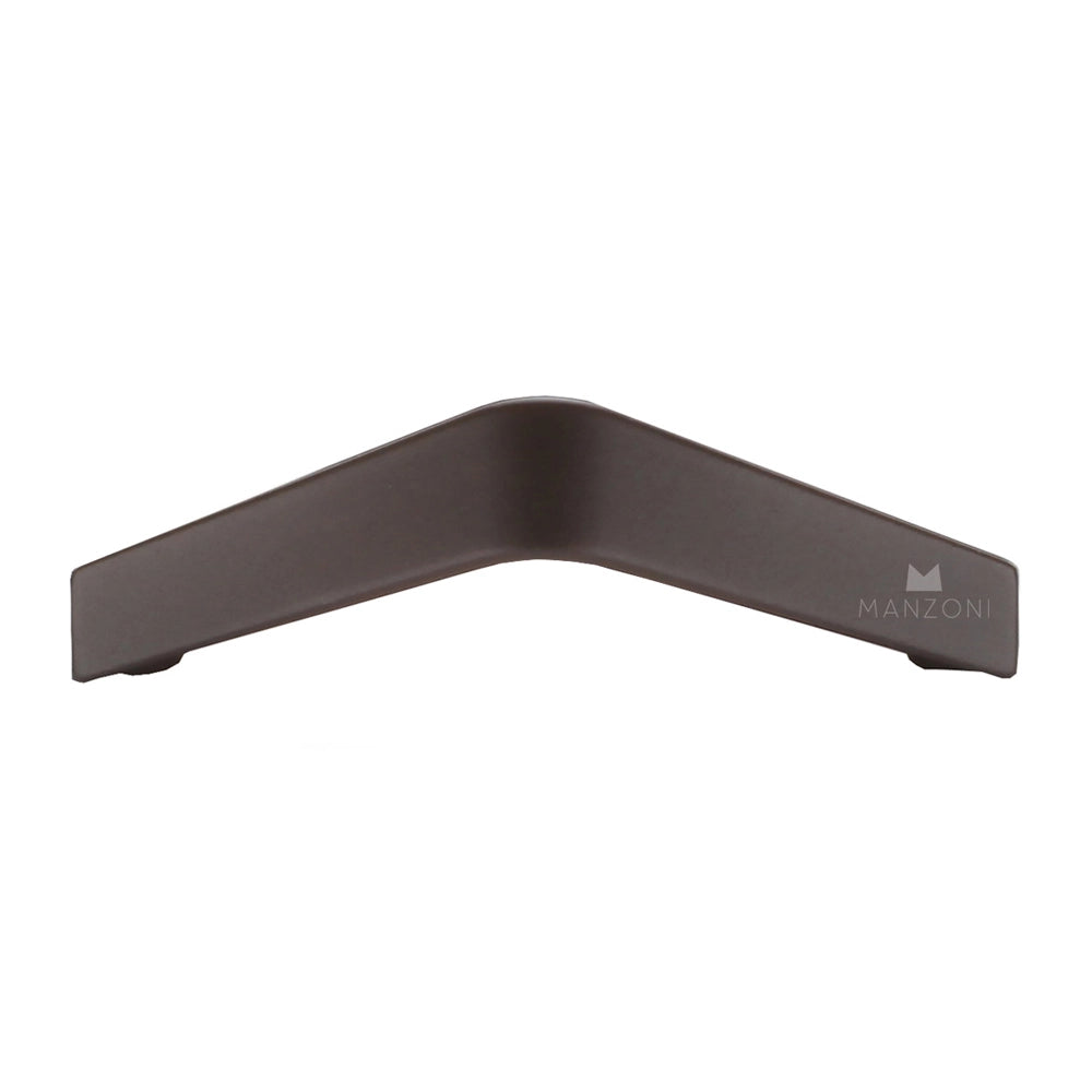 4-5/8''  Boomerang Cabinet Pull, Satin Black