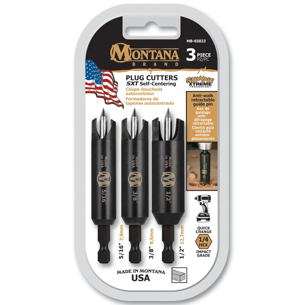 Montana 3-Pc. Self-Centering Plug Cutter Set