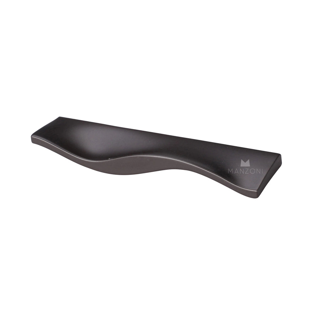 5-3/8''  Wave Cabinet Pull, Satin Black