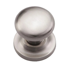 1-1/4''  Round Cabinet Knob on Rose, Polished Chrome