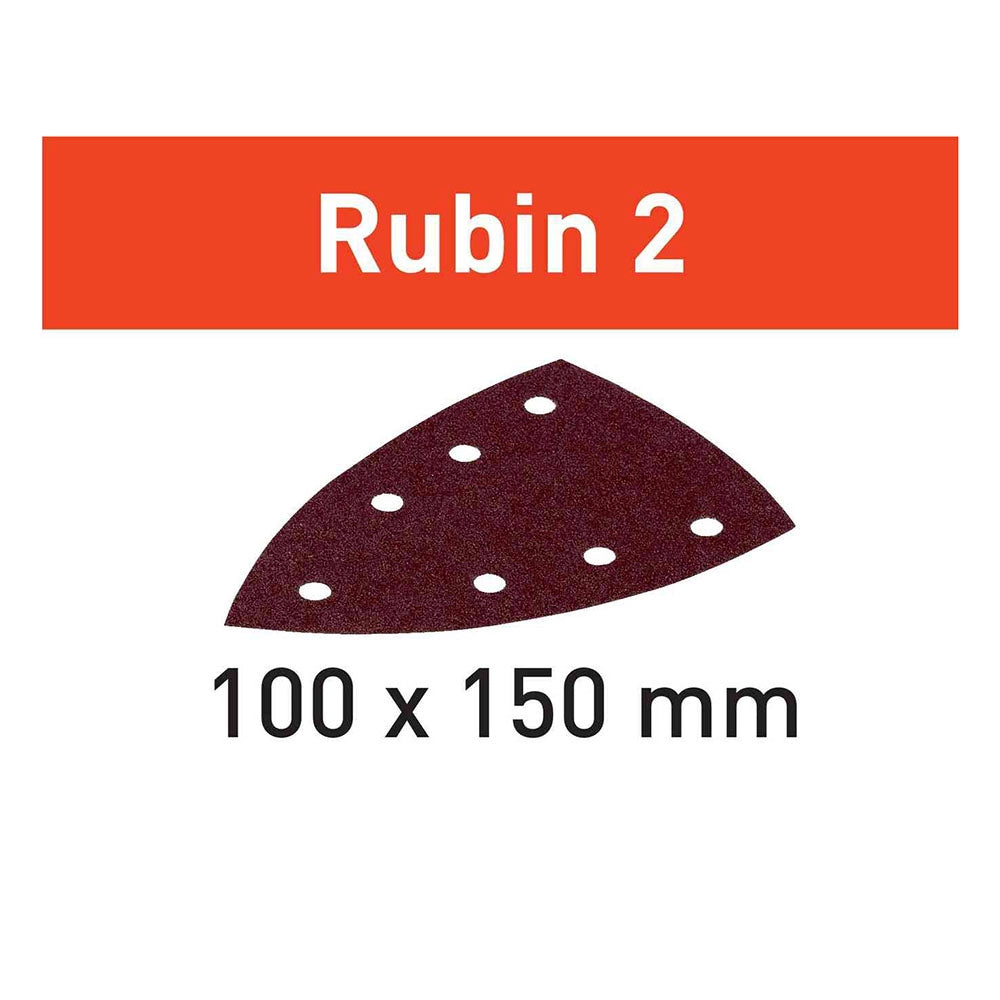 40-Grit Festool 100x150mm Rubin 2 Delta Abrasive Sheets, 50-Pack (577571)