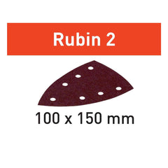 40-Grit Festool 100x150mm Rubin 2 Delta Abrasive Sheets, 50-Pack (577571)