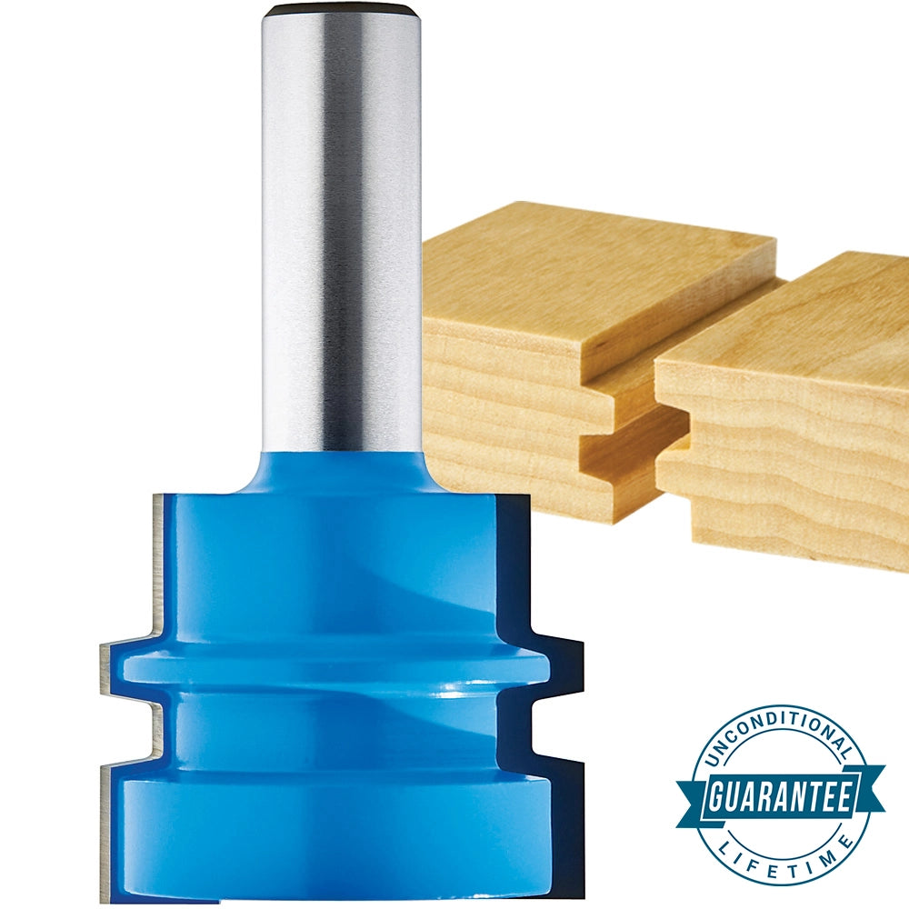 Rockler Wedge Tongue and Groove Router Bit - 1-1/2" Dia x 1-3/16" H x 1/2" Shank