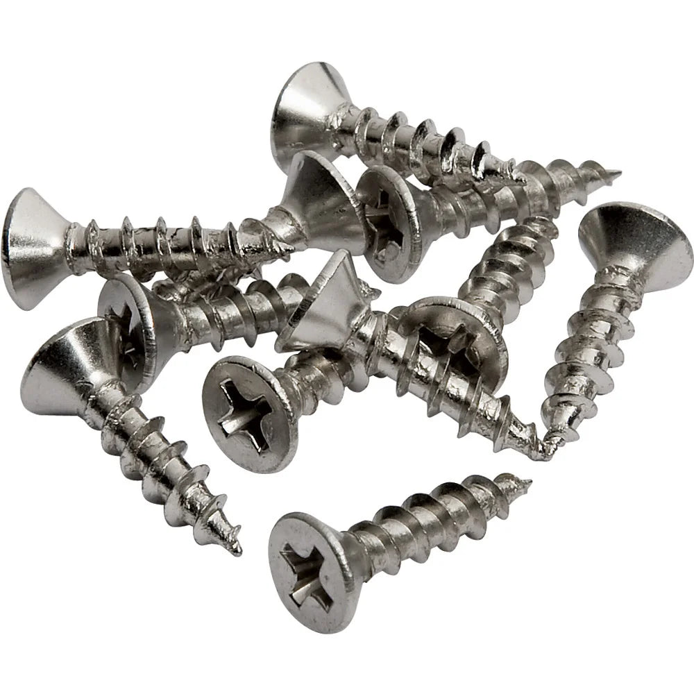 #6 x 5/8" Flathead Zinc Screws, 400 Pack