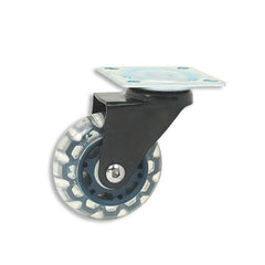 Translucent Skate Wheel Caster, Neon Blue