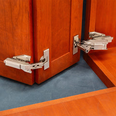 Full Kit Grass Tiomos Soft-Close Hinges (Pair) for Face Frame, Pie Cut Corner Hinge, 155°