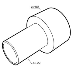 Rockler 2-1/2'' to 1-1/2'' Adapter Fitting