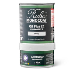 Rubio Monocoat Oil Plus 2C Wood Finish Combo Kit, 390ml, Pure