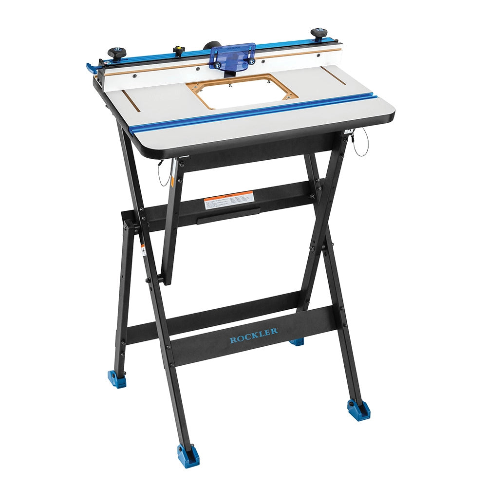 Rockler HPL Router Table with ProMax Fence and Rock Steady Folding Stand
