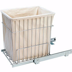 Pull-Out Hamper / Utility Basket, 12" W x 15" H, White, Wire (HRV-1215 S)
