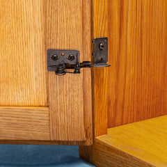Snap Closing Semi-Concealed Hinges - Nickel (pair)