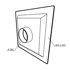 Table Saw Hood - 12-1/4" X 12-1/4" X 2-1/2" High