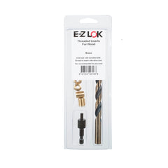 E-Z Knife Threaded Insert Installation Kit for Hard Wood - Brass - 1/4-28