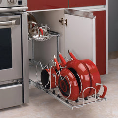 Rev-A-Shelf Two-Tier Soft-Close Pull-Out Cookware Organizer, 12''W