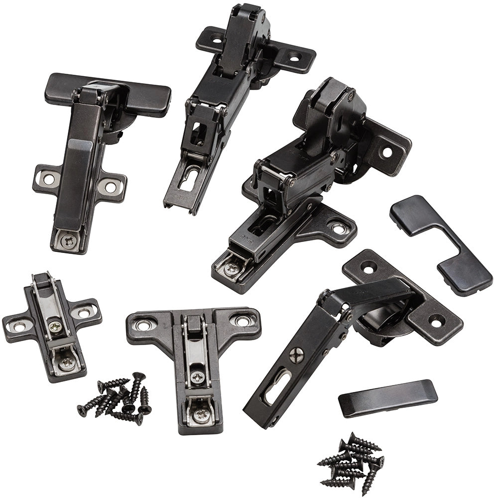 Salice Pie Corner Hinge Kit, Face Frame, Titanium Finish, 1/2'' Overlay