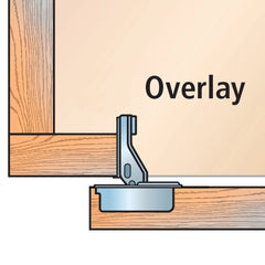 Salice® Excen-Three Hinges, 106 Degree Opening, 1/2" Overlay