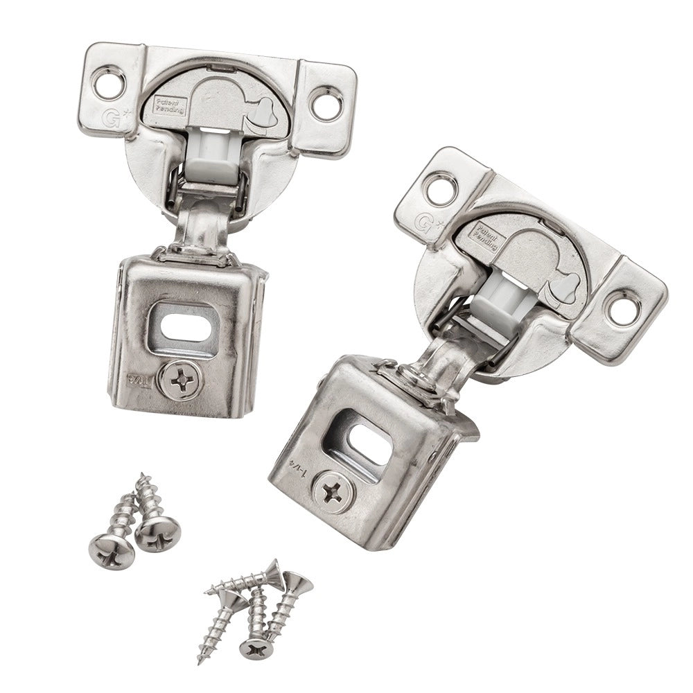 Full Kit Grass TEC Soft-Close Hinges (Pair) for Face Frame, 108°, 1/2'' Overlay