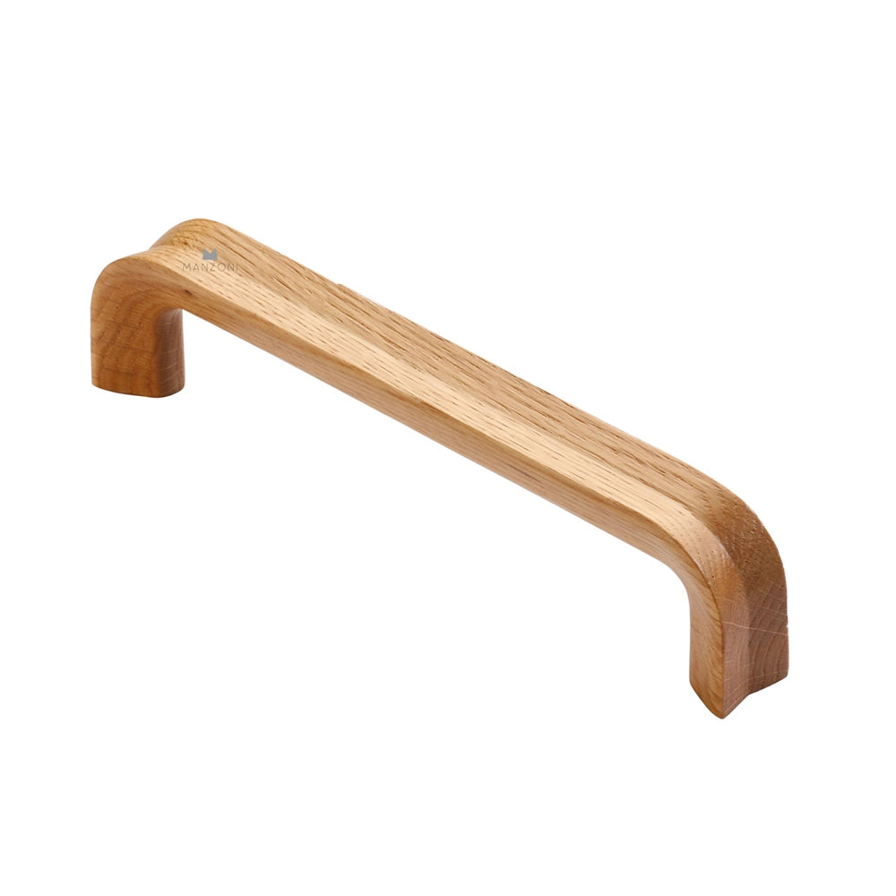 6-7/8''  Groovy Designer Wood Cabinet Pull, Oak