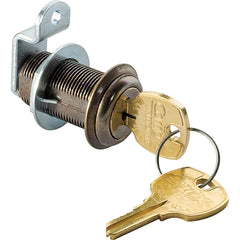1-3/16" Long Cylinder Lock - Nickel, keyed alike