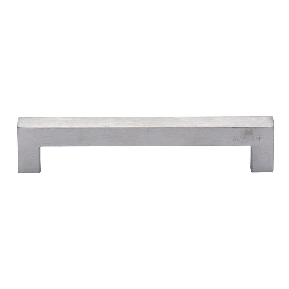 6-5/8''  Square Stainless Steel Cabinet Pull, Satin Stainless