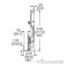 16'' Accuride 1321 Pro-Pocket Door Slides with Hinges