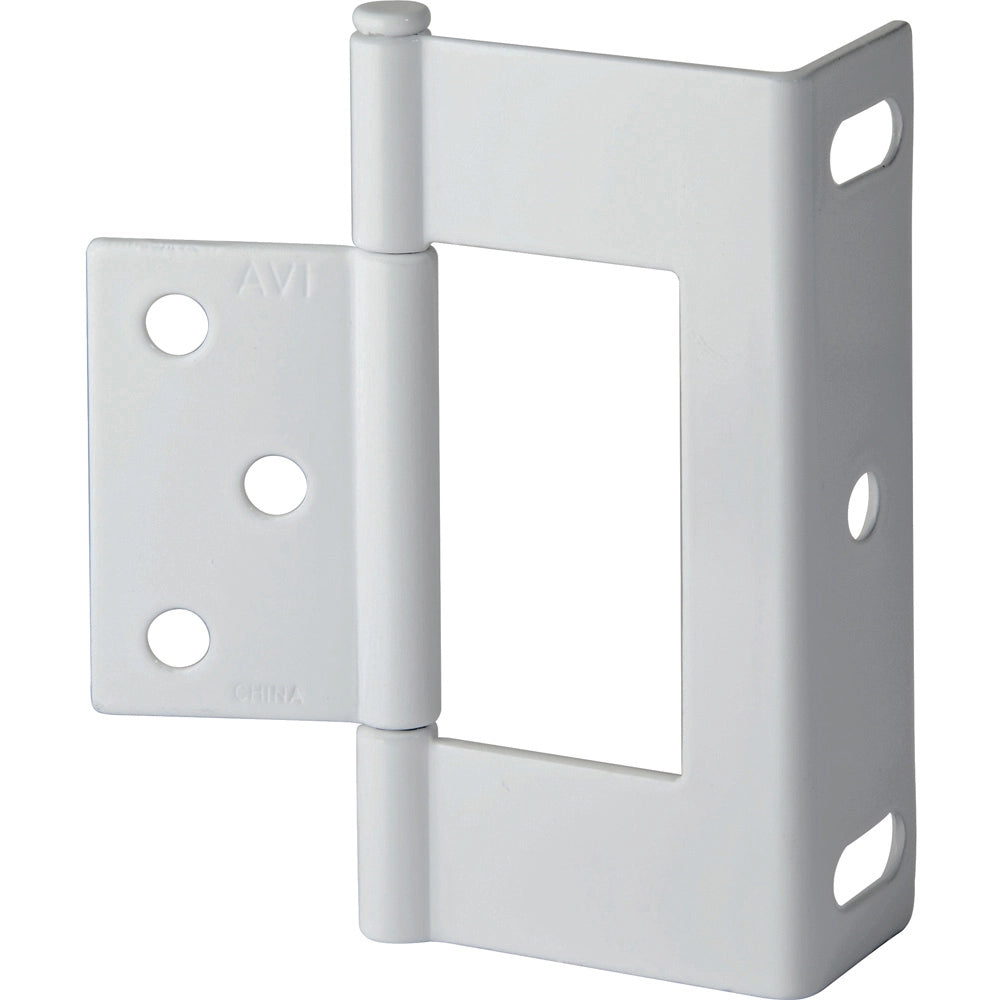 3" Non-Mortise Wrap Hinges - White