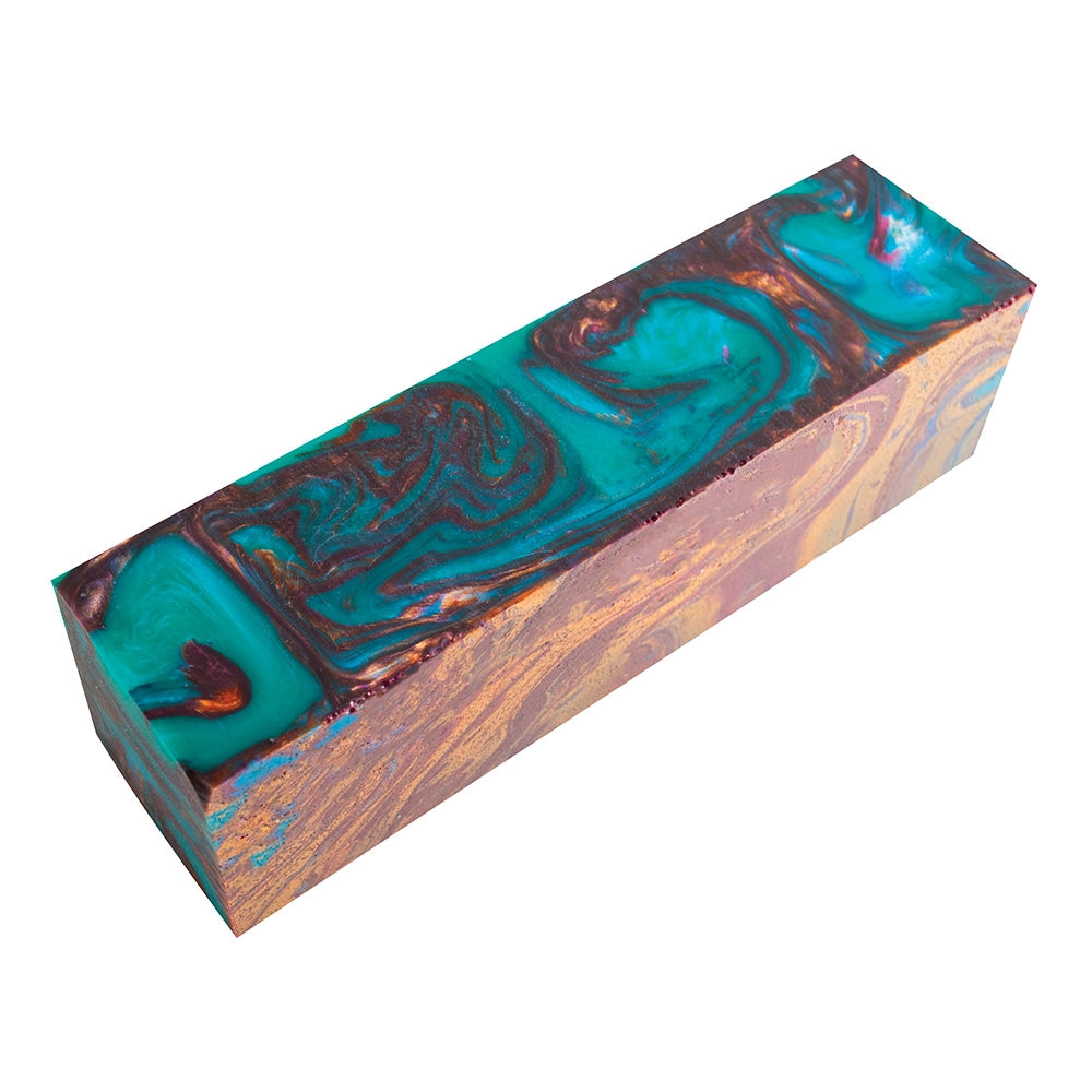 Inlace Acrylester 1-1/2'' x 1-1/2'' x 6'' Turning Blank, #133 Patina Passion
