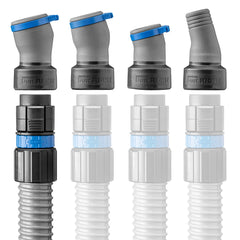 Dust Right FlexiPort Power Tool Hose Kit with Click-Connect, 12' Fixed-Length Hose